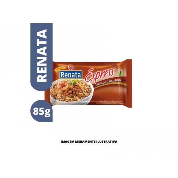 LAMEN - RENATA - 85g FEIJAO C/ BACON - CX50